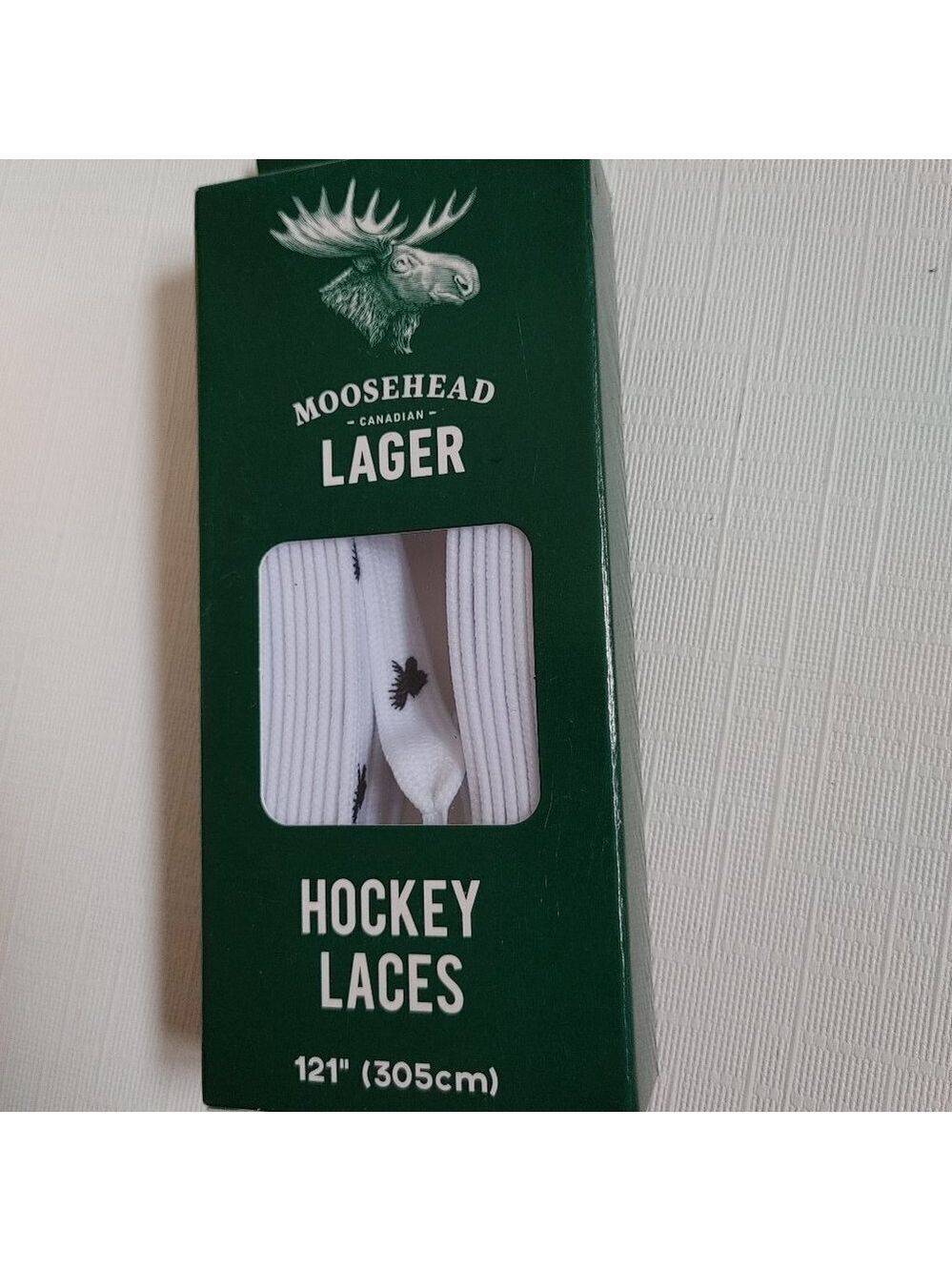 UNIQUE Moosehead Lager Hockey Skate Laces Moose Head Brewing Canada Independent